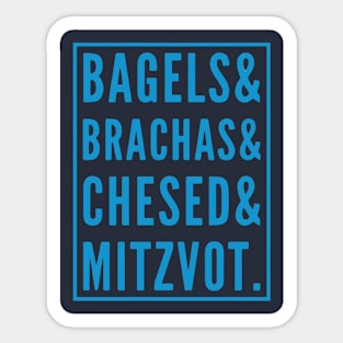 Bagels, Brachas, Chesed & Mitzvot Sticker